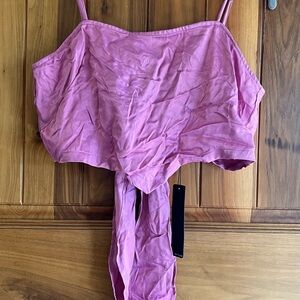 Krisa Blush Pink Tie Top